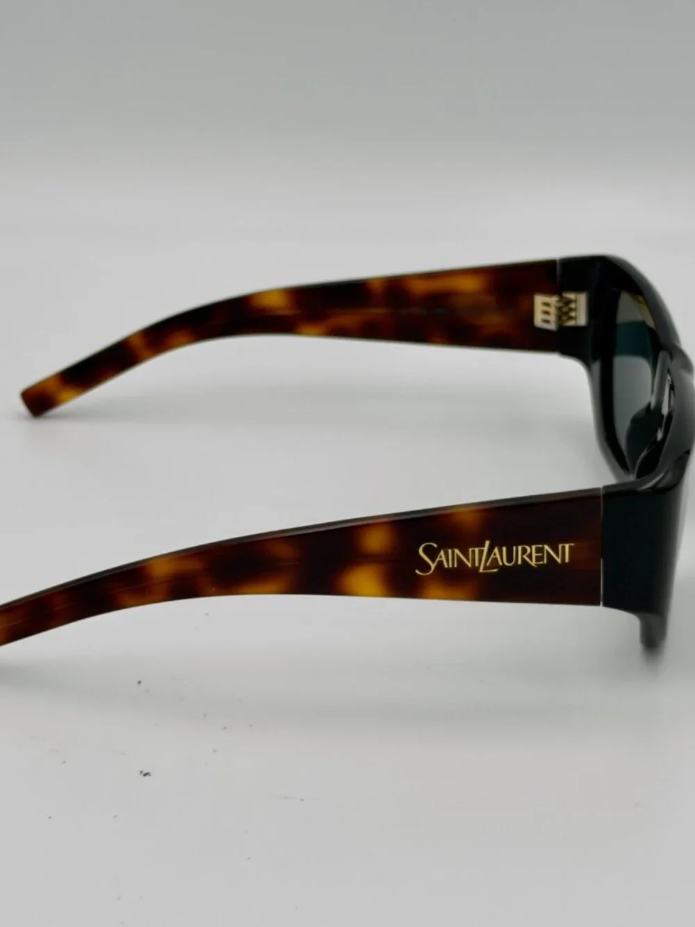 Saint Laurent SL 740 004 Black Havana Square Sunglasses Women 52mm w/ Case